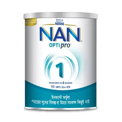 Nestlé Nan Optipro 1 Formula Milk Powder (0-6 M) 400 gm