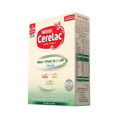 Nestlé Cerelac 1 Wheat & Three Fruits (6 M+) 350 gm