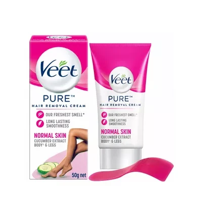 Veet Pure Hair Removal Cream Normal Skin With Cucumber Extract 50 gm